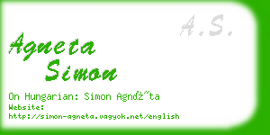 agneta simon business card